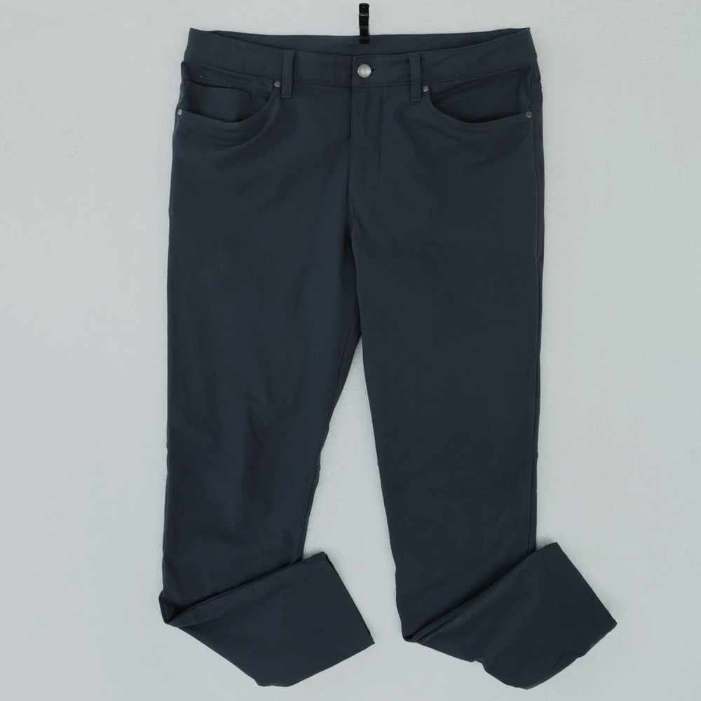 Lululemon ABC Pant Men's‎ 32 x 32 Black Slim-Fit 5 Pocket Performance Flat Front
